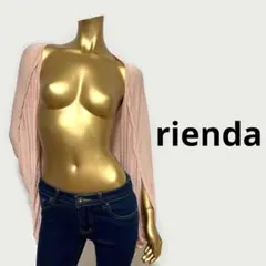 【3142】rienda ボレロ カーディガン F ピンク