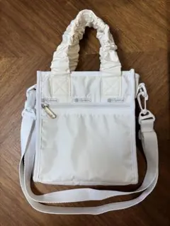 美品】レスポートサック 2WAY ショルダーバッグ キルティング 白 
