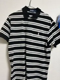 Polo by Ralph Lauren L 黒白ストライプポロシャツ
