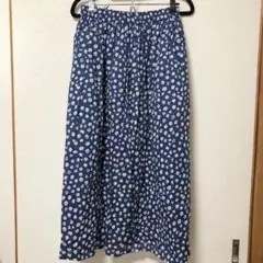 【大きいサイズ 5L】花柄 フレア ロングスカート