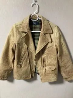 レザー　polo Ralphlauren 90s〜00s キッズ　140サイズ