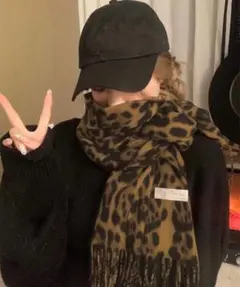 春物！カシミヤ ストールヒョウ柄 ショール大判 レオパード オールシーズン 韓国