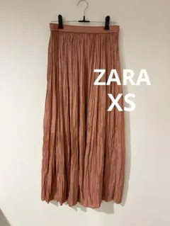 ZARA プリーツスカート テラコッタXSのサムネイル