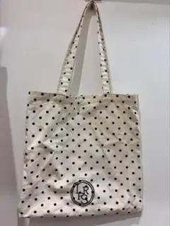 LOWRYSFARM／レディース／トートバッグ／ドット柄／アイボリー