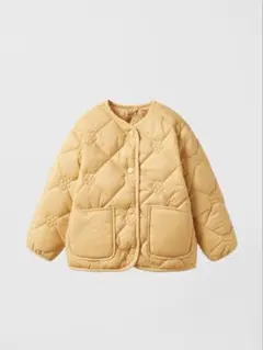 ZARA 110cmキルティングジャケット 4-5歳 イエロー