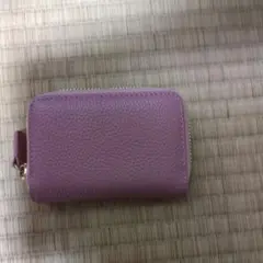 ピンク レザー風 カードケース コンパクト