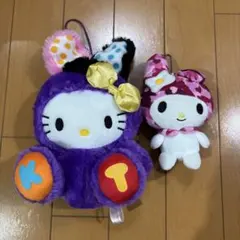 ☆期間限定値下げ☆ハローキティウサギ耳ぬいぐるみ＆マイメロキーホルダーマスコット