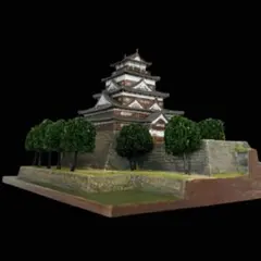 【完成品】童友社 1/350 日本の名城 スタンダード 広島城 プラモデルのサムネイル
