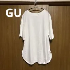 GU ジーユー ヘビーウェイトオーバーサイズT(5分袖) ホワイト Mサイズ