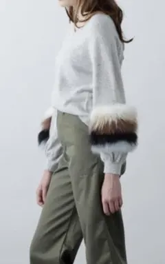 【グレースコンチネンタル】ニットファートップス