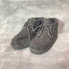 closshi（L）ハイカットブーツ☘️スエード/ムートン/レースアップ