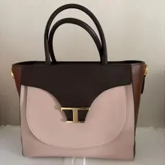TOD'S ハンドバッグ ブラウン/ベージュ