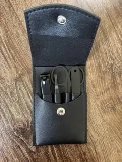 爪切りセット ブラック レザー風