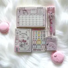 【5点セット】マイメロディ 2026 手帳 卓上カレンダー マステ シールなど