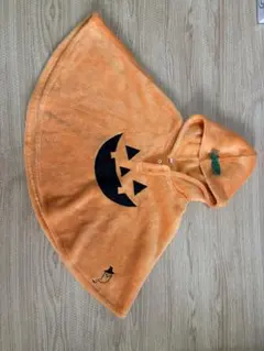 かぼちゃデザイン フード付きポンチョ