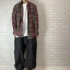 ポロバイラルフローレン オーバーサイズ チェックシャツ スケーター 好配色 古着