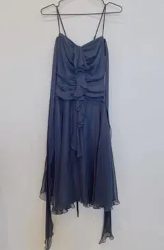 美品　EMOTIONALL DRESSES 36 ネイビー　ドレス　ラメ　S〜Mのサムネイル
