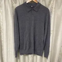UNIQLO グレー ポロセーター L