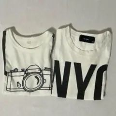 110㌢ 白Tシャツ 2枚まとめ売り
