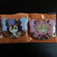 鬼滅の刃 実りの秋まつり くま缶バッジ 伊黒小芭内 甘露寺蜜璃