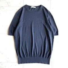 クリーニング済）Cruciani クルチアーニ 半袖ニット ピンク サイズ42