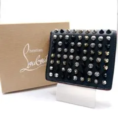 【新品未使用品・レア】クリスチャン・ルブタン 二つ折り財布 黒 ルブタン 折り財布