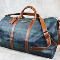 POLO RALPH LAUREN ボストンバッグ チェック柄 大容量