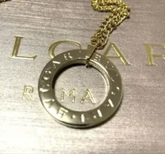 ブルガリ正規 フルロゴチャーム大プレート極美品／ベネチアン
