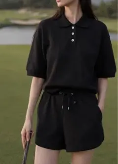 【新品】 ivy golf ゴルフ レディース 半袖 ポロシャツ ブラック 新品】 ivy golf ゴルフ レディース 半袖 ポロシャツ ブラック - メルカリ