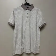 ユニクロメンズグレー チェック柄 ポロシャツ未使用