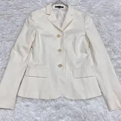 セオリー テーラードジャケット ホワイト 白 アイボリー 3つボタン　S 日本製
