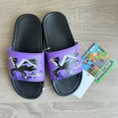 新品　マイクラ　Minecraft パープルサンダル 20.0cm