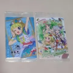 カード２枚アイカツ！×プリパラTHEMOVIE 出会いのキセキ！ウエハース