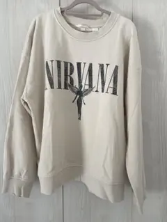 H&M ベージュ オーバーサイズスウェット M