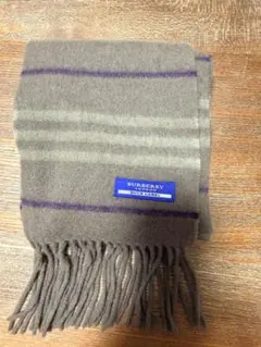 BURBERRY BLUE LABEL マフラー グレー パープルのサムネイル