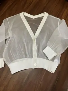 リランドチュール 石原さとみドラマ着用 シースルーホワイトカーディガン