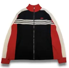 y2k 00s adidas 赤白ニット トラックジャケット