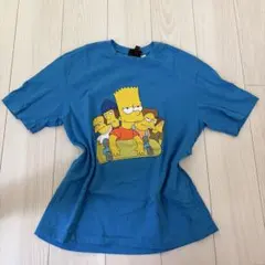 The Simpsons Tシャツ 半袖 ブルー スケートボード キャラクターT