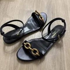 SAINT LAURENT サンローラン チェーン サンダル ブラックのサムネイル