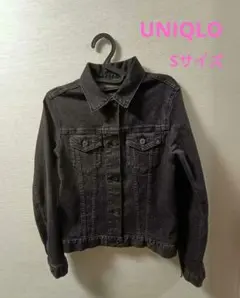 UNIQLO ブラックデニムジャケット ユニクロ S 黒デニム