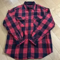 【美品】Levi's 赤と黒のチェックネルシャツ Mサイズ　厚手