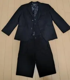 フォーマルスーツセット 黒ストライプ 110〜120cm