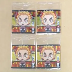 4枚セット 鬼滅の刃 ディフォルメ シール ウエハース 其ノ九 煉獄 幼少