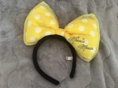 ディズニーカチューシャ ドットリボン・水玉・黄色BIGリボン