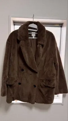 ファーコート　茶色　H&M