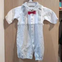 ロンパース　ストライプ柄　セレモニースーツ 3〜6kg　男の子　美品