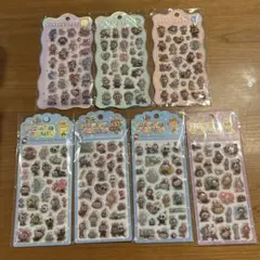 大人気。立体シール7点セット　ぷくぷくシール　ラブブ　3Dシール　被り無し