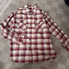 90s Levi's Red Tabチェック柄長袖シャツ赤三角タグメンズMサイズ