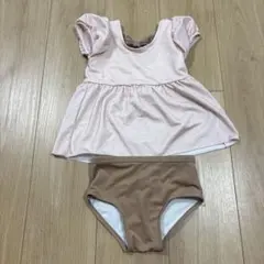 女の子用 セパレート水着 花柄 パフスリーブ