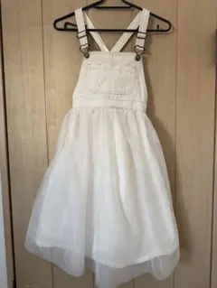 anyFAM ホワイト ジャンバースカート　150